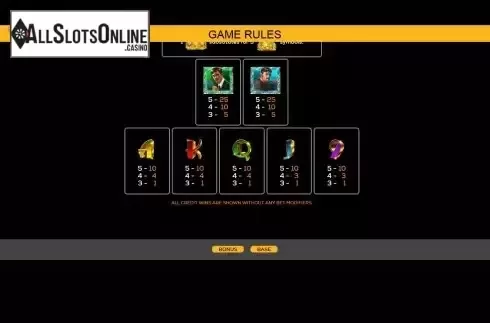 Paytable screen 2