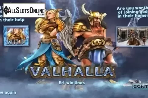 Start Screen. Valhalla (Wazdan) from Wazdan