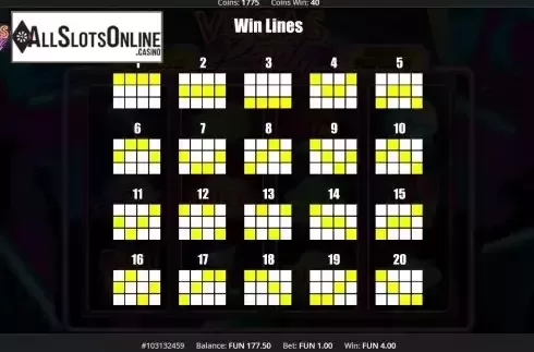 Pay Lines screen