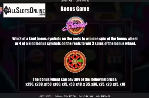 Game Features screen 2