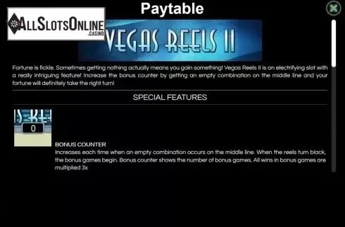 Screen5. Vegas Reels II from Wazdan