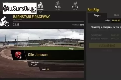 Game Screen 1. Virtual Speedway from 1X2gaming