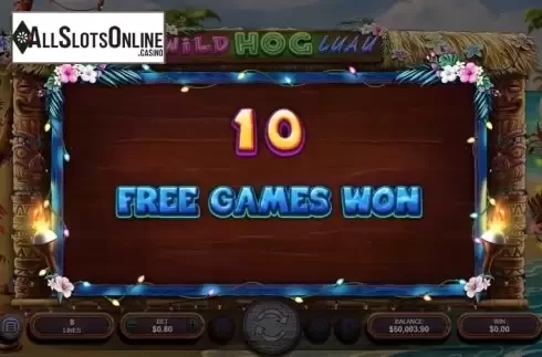 Free Spins 1. Wild Hog Luau from RTG
