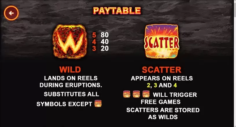 Wild Lava slot screenshot 6