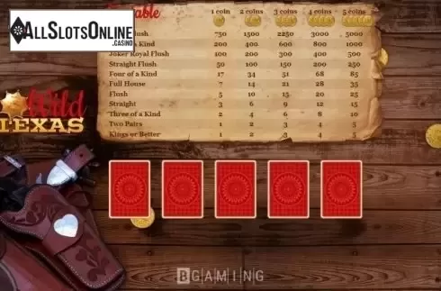 Game Screen 1. Wild Texas from BGAMING
