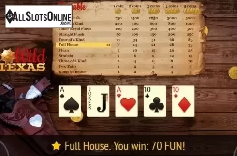 Win Screen 2. Wild Texas from BGAMING