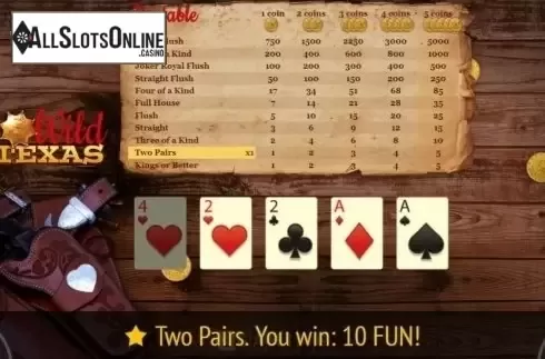 Win Screen 1. Wild Texas from BGAMING