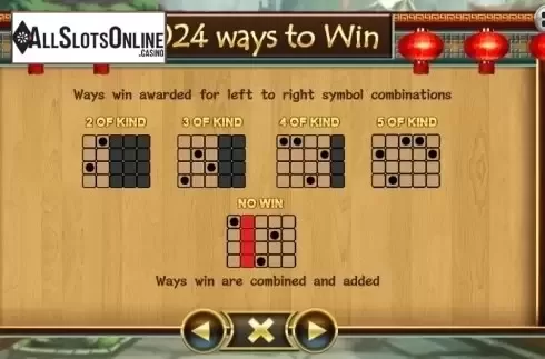 Paytable 4. Wow Prosperity from Spadegaming