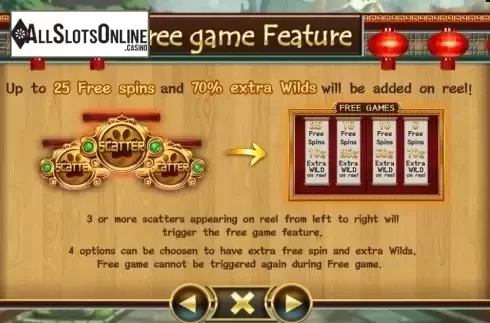 Paytable 1. Wow Prosperity from Spadegaming