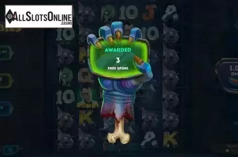 Free Spins screen