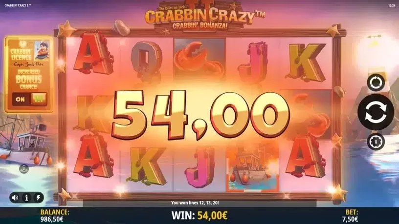 Crabbin’ Crazy 2 slot screenshot 2