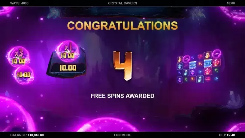 Crystal Cavern slot screenshot 3