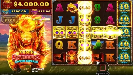 Fire Stampede 2 slot screenshot 2