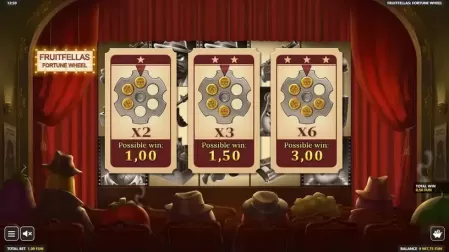 Fruitfellas Fortune Wheel slot screenshot 3