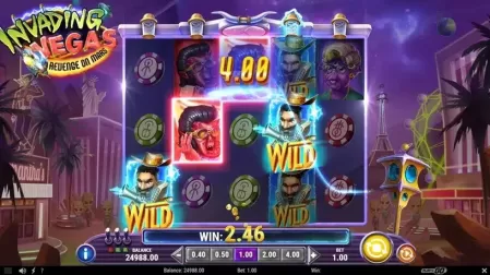 Invading Vegas Revenge on Mars slot screenshot 2