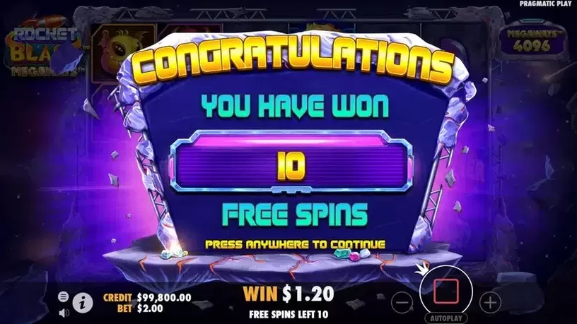 Rocket Blast Megaways slot screenshot 4