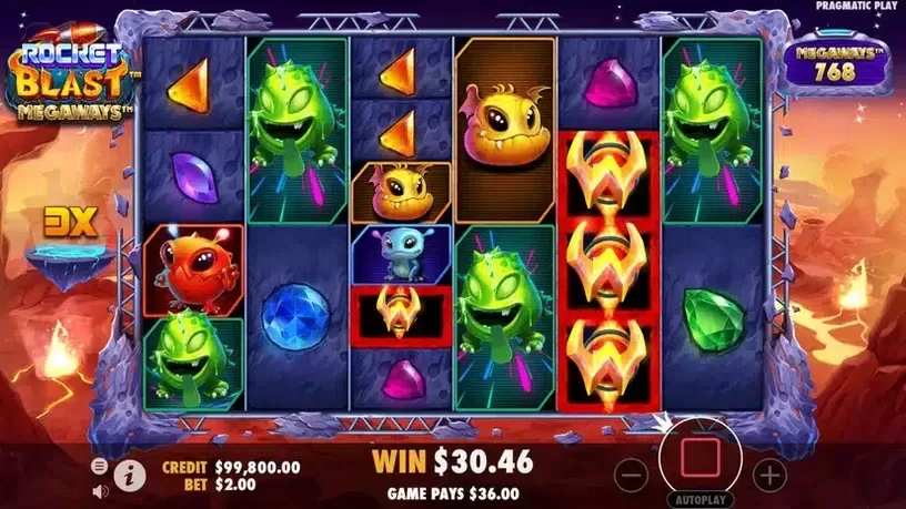 Rocket Blast Megaways slot screenshot 6