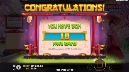Sweet Cherry Blossom slot screenshot 2