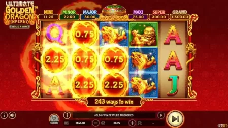 Ultimate Golden Dragon Inferno – Hold & Win slot screenshot 2