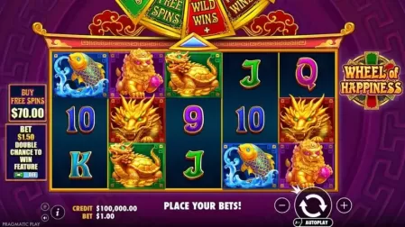 Wheel of Happiness slot screenshot 1