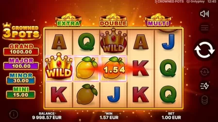 3 Crowned Pots slot screenshot 2
