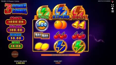 3 Power Coins: Running Wins slot screenshot 2