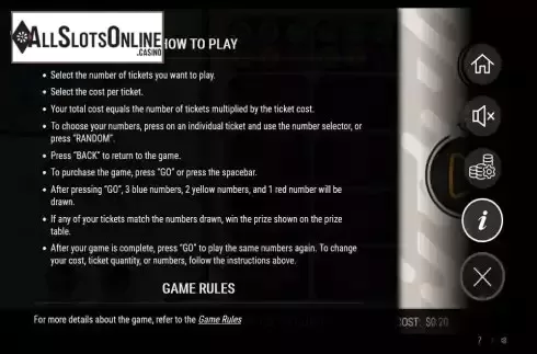 Features screen