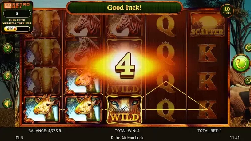 African Luck slot screenshot 3