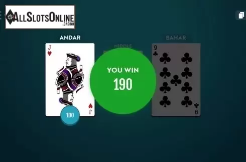 Win Screen. Andar Bahar (Woohoo) from Woohoo