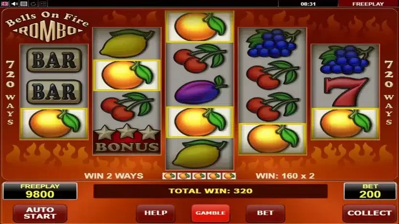 Bells on Fire Rombo slot screenshot 2