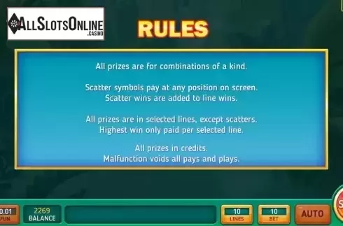 Game Rules screen