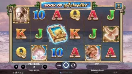 Book Of Aphrodite slot screenshot 1