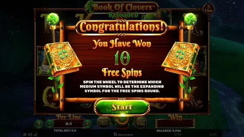 Book Of Clovers Reloaded slot screenshot 3