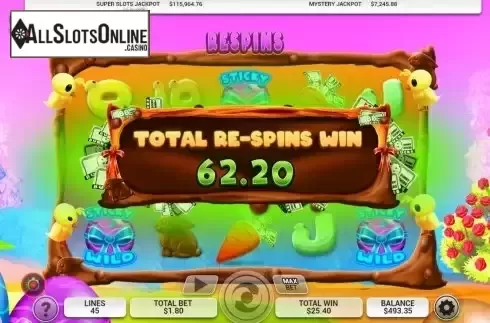 Win Respins screen