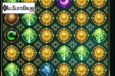 Reels screen. Burst Puzzle from Mikado Games