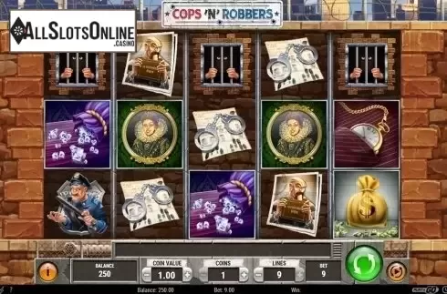 Reels screen. Cops 'N' Robbers 2018 (Play'n Go) from Play'n Go