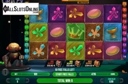 Free Spins Screen. Crazy Bot from Fugaso