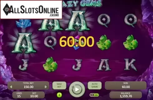 Win Screen 1. Crazy Gems from Booongo