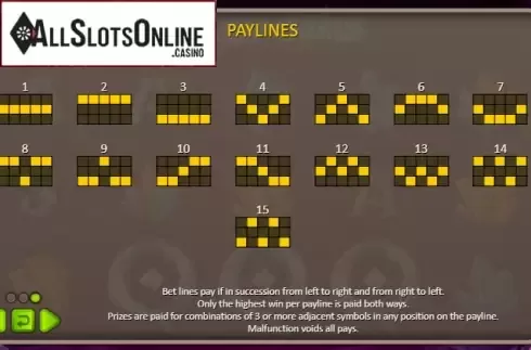 Paytable 3. Crazy Gems from Booongo
