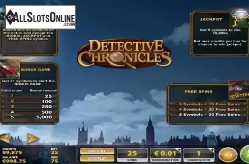 Features. Detective Chronicles from IGT