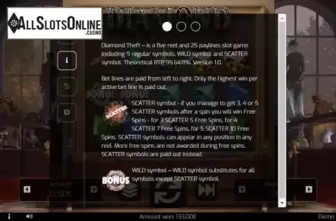 Features screen