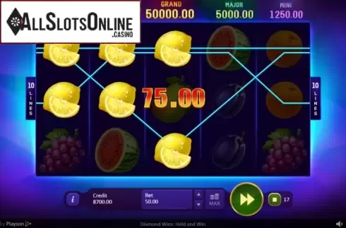 Win screen 2. Diamond Wins from Playson