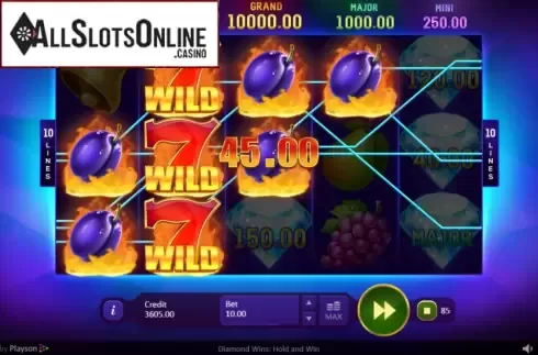 Win screen 4. Diamond Wins from Playson