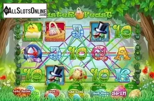 Game Workflow screen. Easter Feast Slot from GamesOS