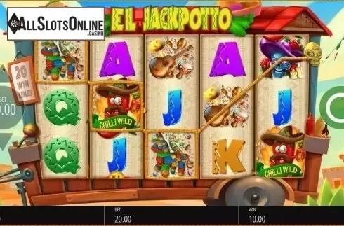 Wild win screen. El Jackpotto from Blueprint