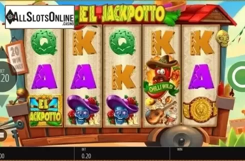 Reels screen. El Jackpotto from Blueprint