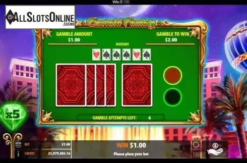 Gamble / Risk Game screen