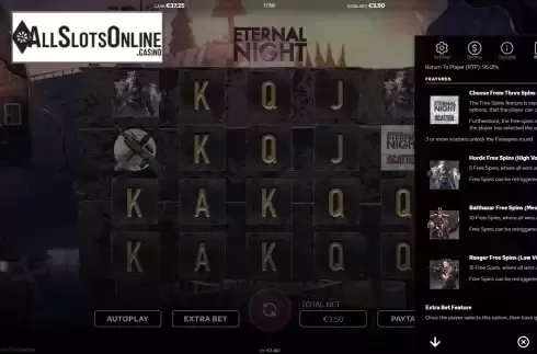 Features screen