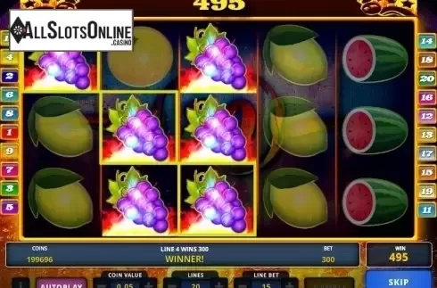 Screen 2. Fire Twenty Deluxe from Zeus Play
