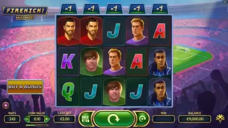 Firekick! Multimax slot screenshot 1